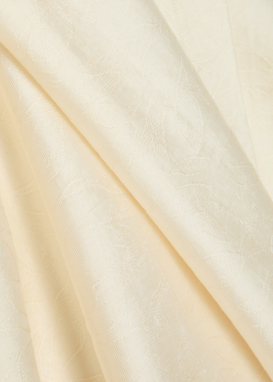 Solaqua Alma Embroidered Belted Kimono Robe Ivory