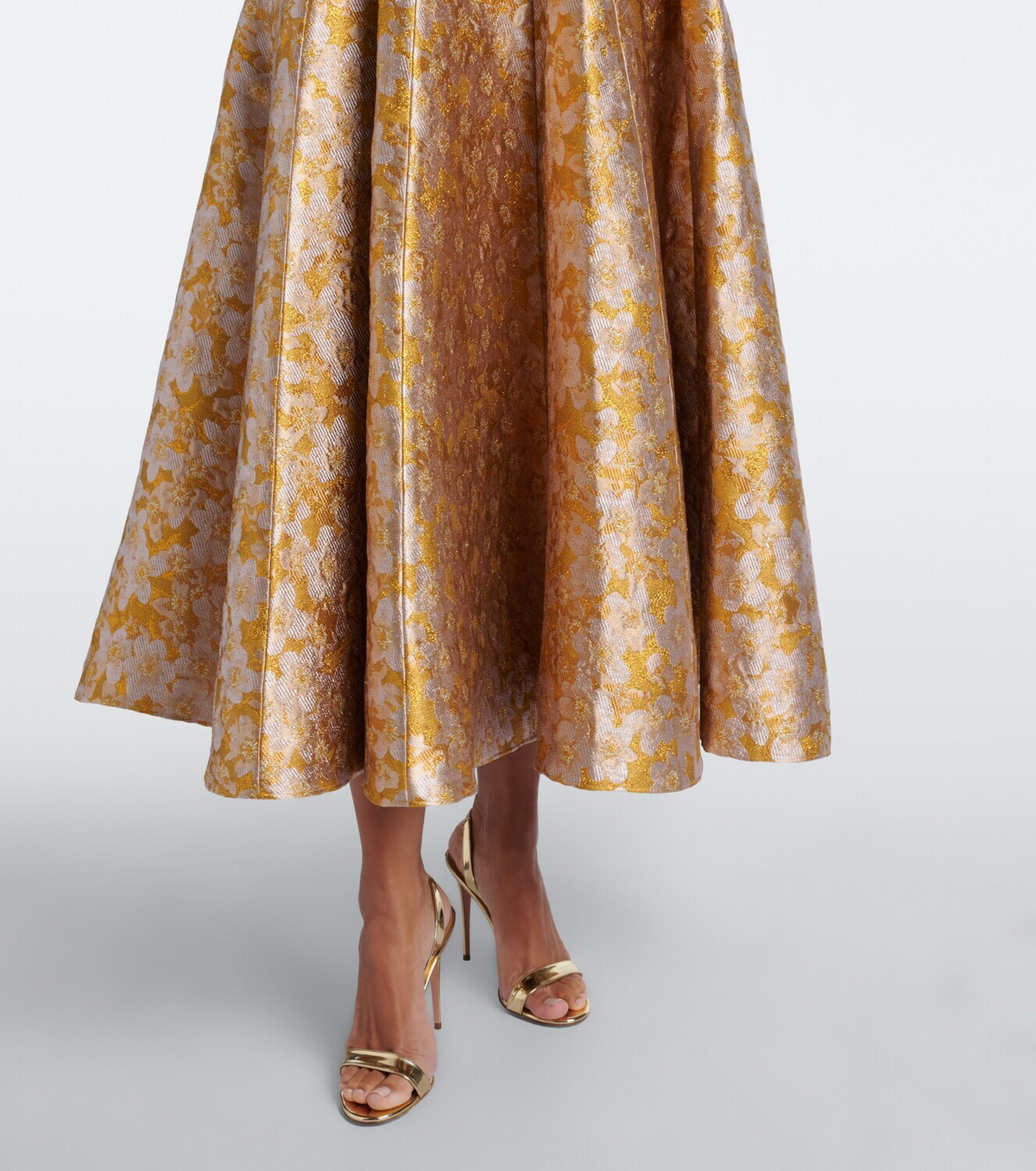 Markarian Floral off-shoulder brocade cocktail dress