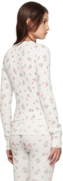 GUIZIO White Long Sleeve Thermal T-shirt