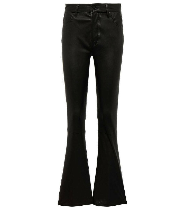 Photo: 7 For All Mankind Bootcut Tailorless leather pants
