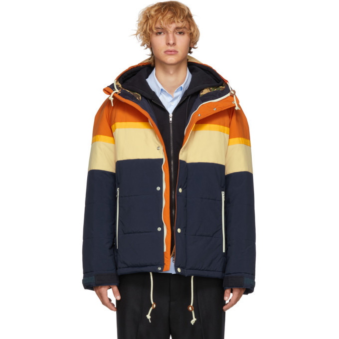 Photo: Junya Watanabe Orange and Navy Taffeta Jacket