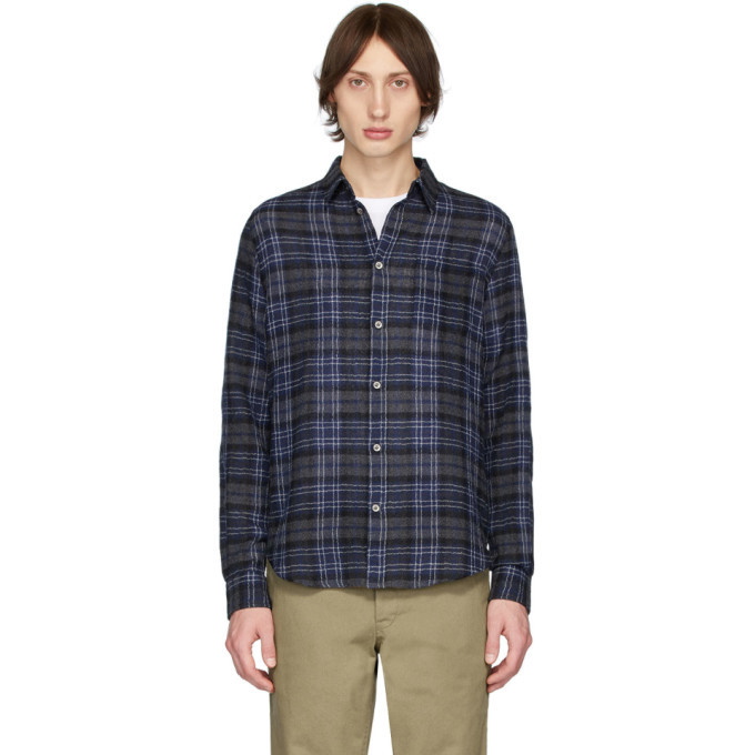 Photo: Norse Projects Navy Gauze Check Osvald Shirt