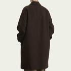 Studio Nicholson Men's Raglan Wool Coat in Espresso