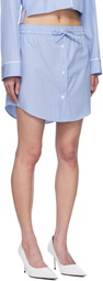 Moschino Jeans Blue & White Striped Cotton Miniskirt
