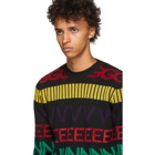 Givenchy Black Multicolor Logo Sweater