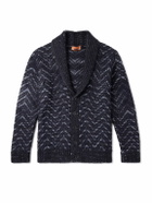 Missoni - Shawl-Collar Jacquard-Knit Cardigan - Blue