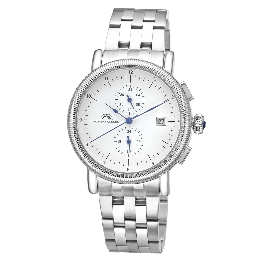 Porsamo Bleu Valor Chronograph Quartz White Dial Mens Watch 1381AVAS