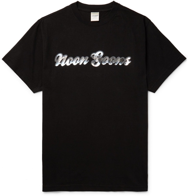 Photo: Noon Goons - Logo-Print Cotton-Jersey T-Shirt - Black