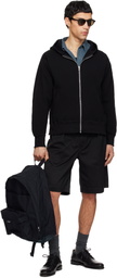 nanamica Black Zip-Up Thermal Hoodie