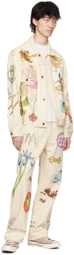 Small Talk Studio SSENSE Exclusive White Denim Jacket