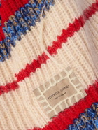 Federico Curradi - Fringed Striped Ribbed Wool-Blend Scarf