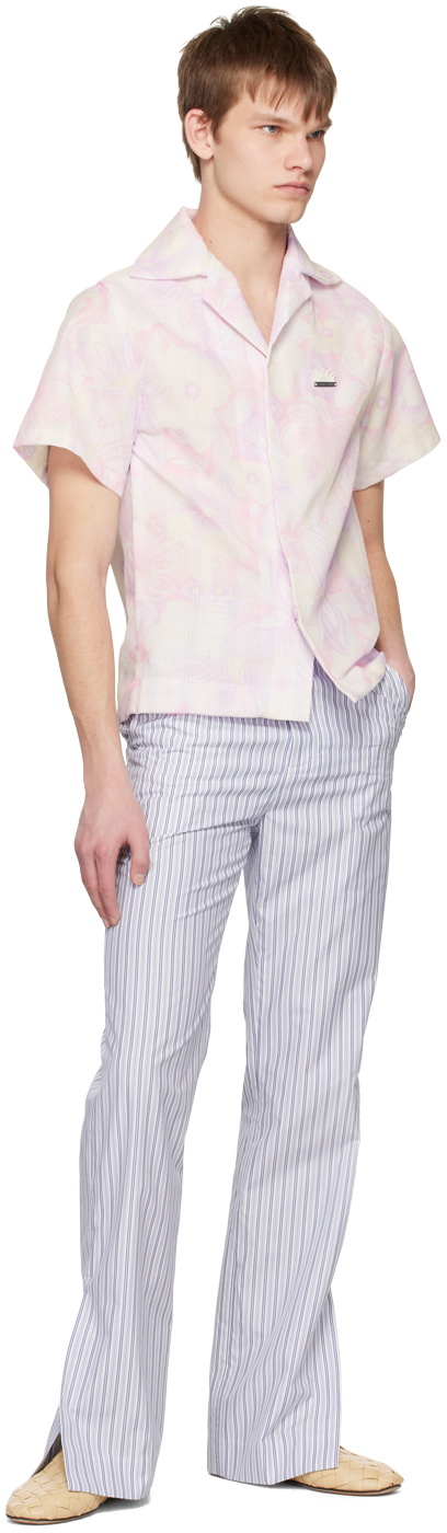 young n sang Pink Floral Shirt