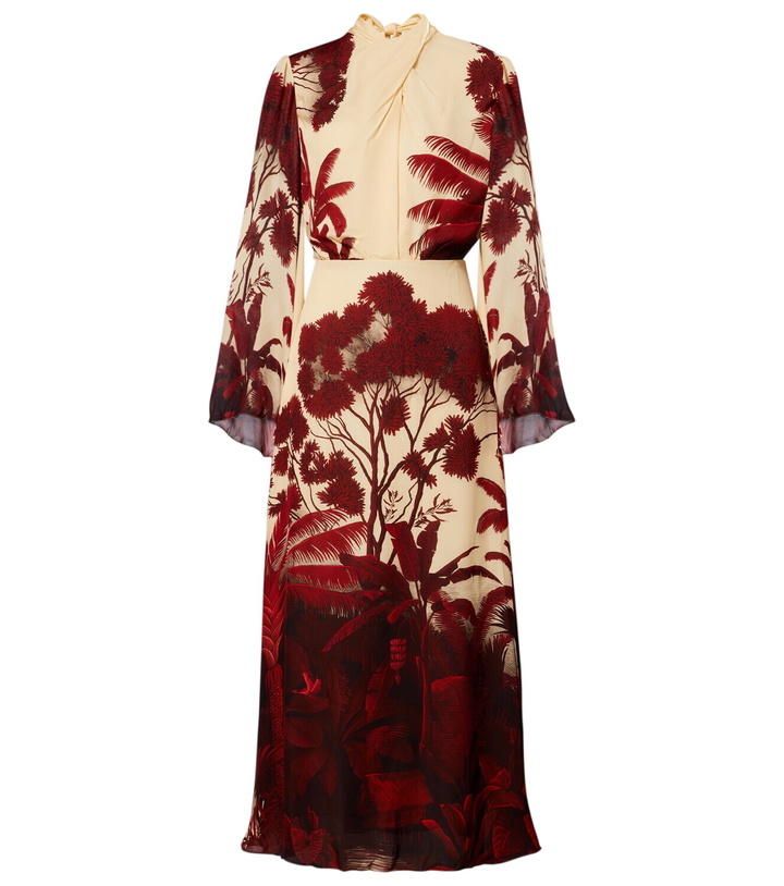Photo: Johanna Ortiz Printed silk maxi dress