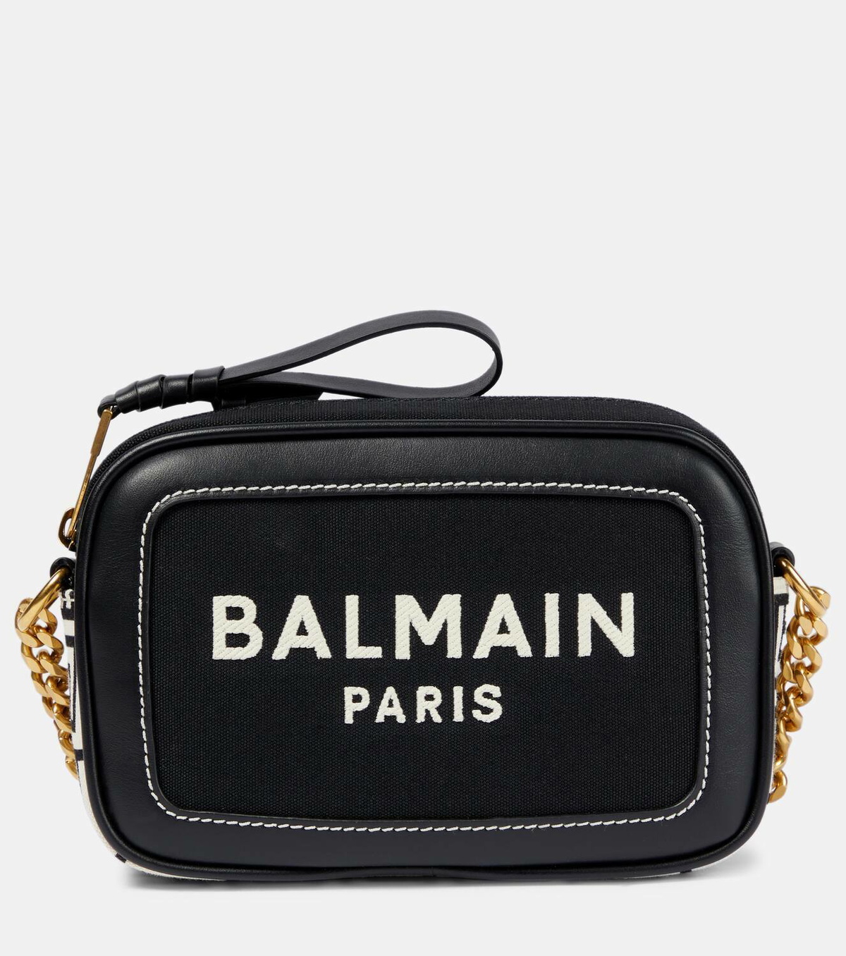 【関税＆送料込み】Balmain B-Army Canvas Shoulder Bag B Army Shoulder Bag in Canvas and Leather | Neiman Marcus