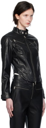Ksubi Black Vivienne Faux-Leather Jacket