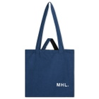 MHL by Margaret Howell Men's Shopper Tote in Workwear Blue 