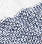 Hugo Boss - Colour-Block Mélange Cotton Sweater - Men - Blue