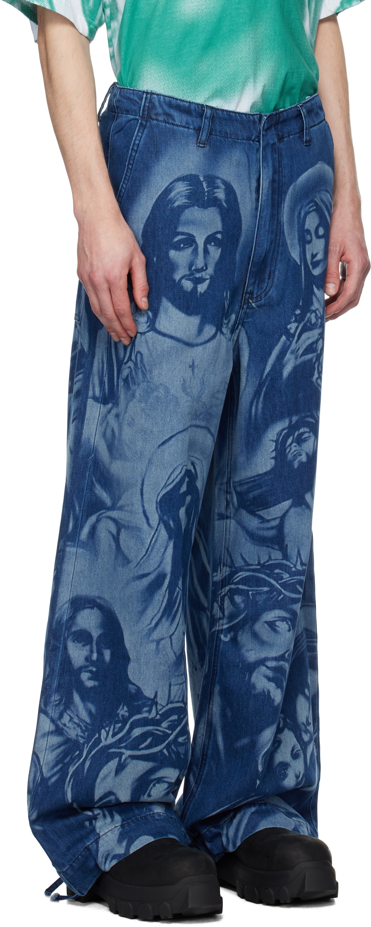 Gerrit Jacob Blue Wide-Leg Jeans