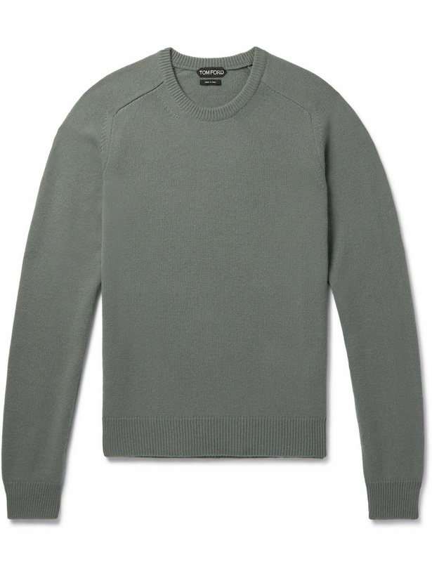 Photo: TOM FORD - Slim-Fit Cashmere Sweater - Green