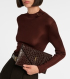 Saint Laurent Paris Cassandre leather clutch