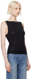 rag & bone Black Luca Shirred Tank Top