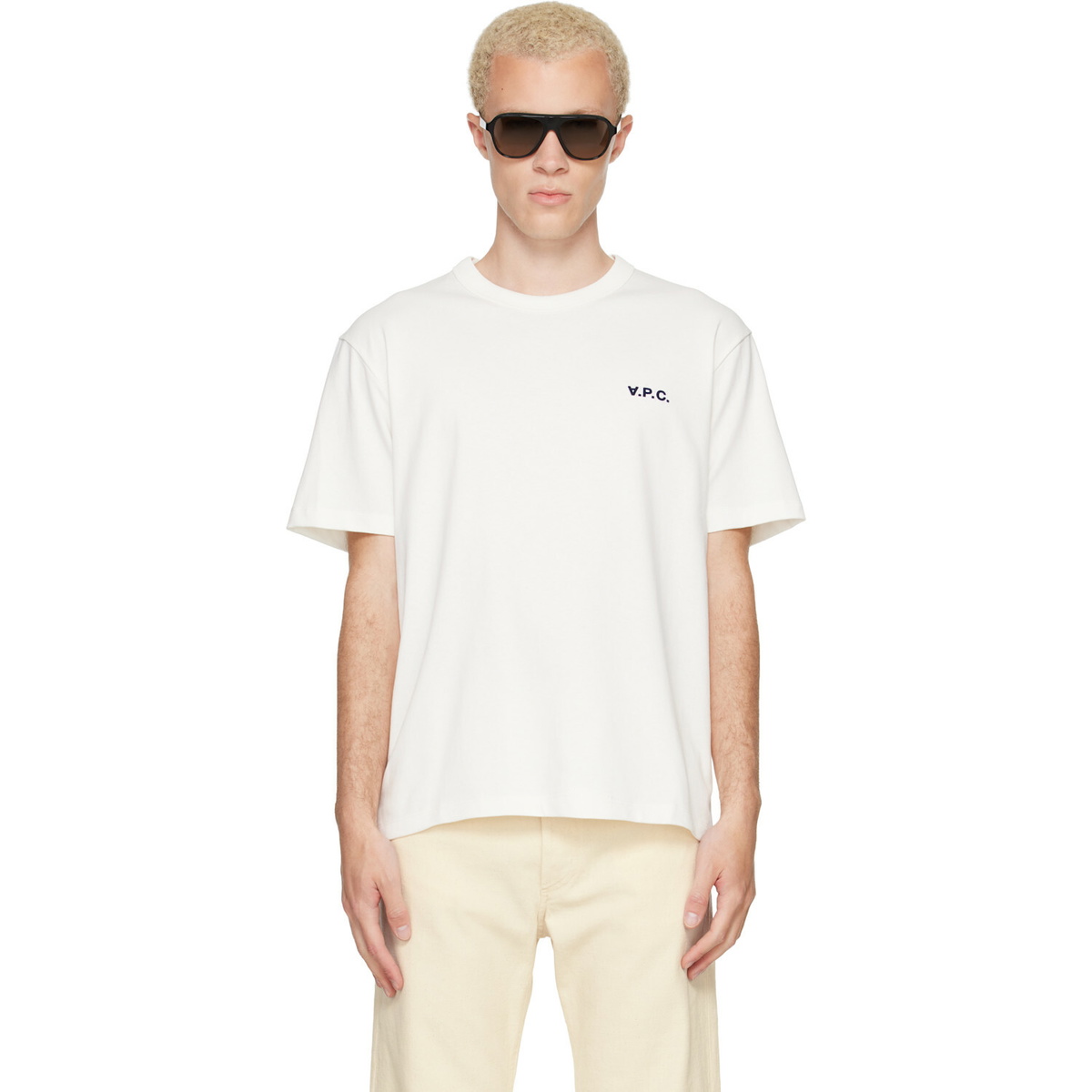 A.P.C. Off-White Boxy Petit 'VPC' T-shirt