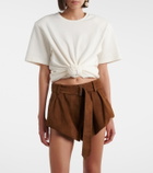 Magda Butrym Cropped cotton-blend T-shirt