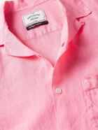 Portuguese Flannel - Convertible-Collar Dip-Dyed Linen Shirt - Pink