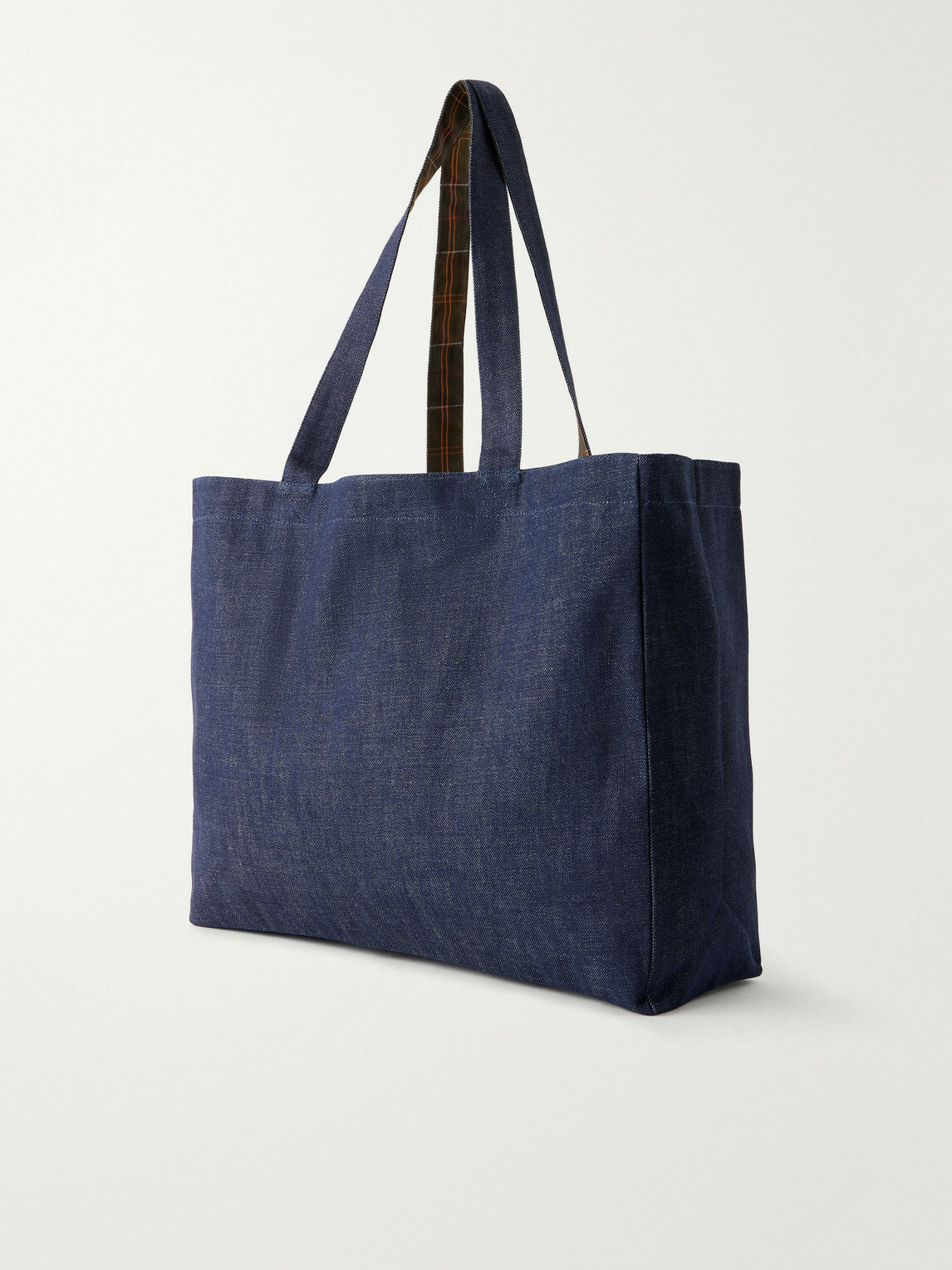 Barbour - A.P.C. Logo-Print Denim Tote Bag - Blue