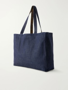 Barbour - A.P.C. Logo-Print Denim Tote Bag - Blue