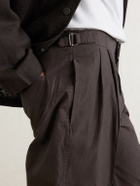 3sixteen - Safari Straight-Leg Cotton-Poplin Trousers - Brown