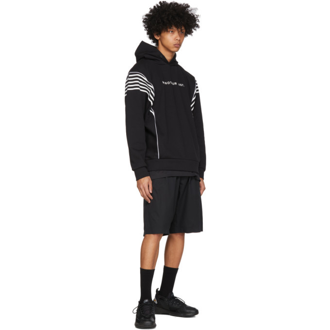 Minotaur Black and White Border Hoodie