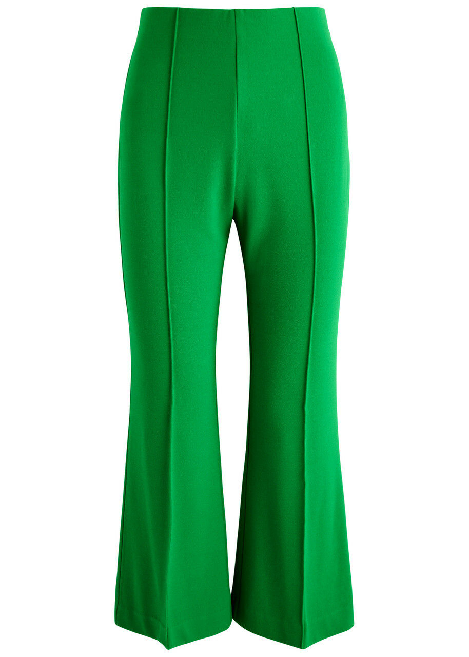 Day Birger ET Mikkelsen Berger Cropped Stretch-jersey Trousers Green XS (UK6 / XS)