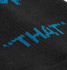 Off-White - Logo-Intarsia Stretch-Knit No-Show Socks - Black