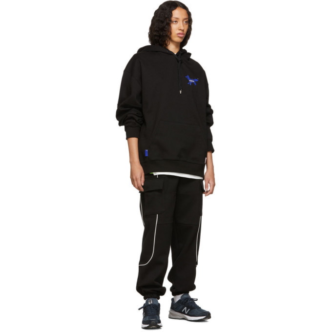 Maison Kitsune Black ADER Error Edition The Blue Fox Hoodie