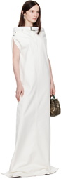 MARIE ADAM-LEENAERDT White Jeans Skirt Maxi Dress