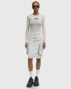 032c BLACK SUN FINE RIB LONGSLEEVE White Womens Longsleefe