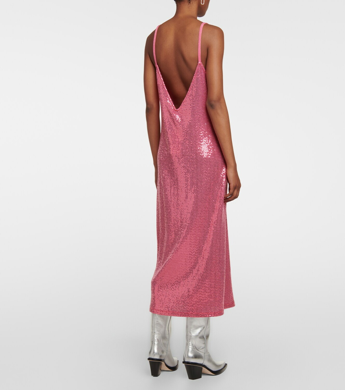Dodo Bar Or Sequined slip midi dress