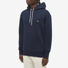 Maison Kitsuné Men's Fox Patch Classic Popover Hoody in Navy