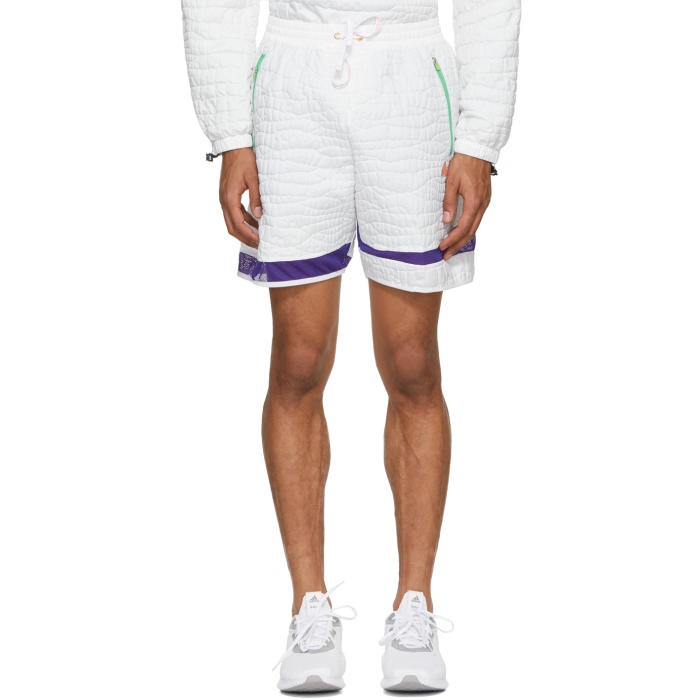 Photo: Adidas x Kolor White Nylon Embossed Shorts 