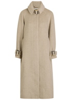 Damson Madder Jude Herringbone Wool-blend Coat Grey