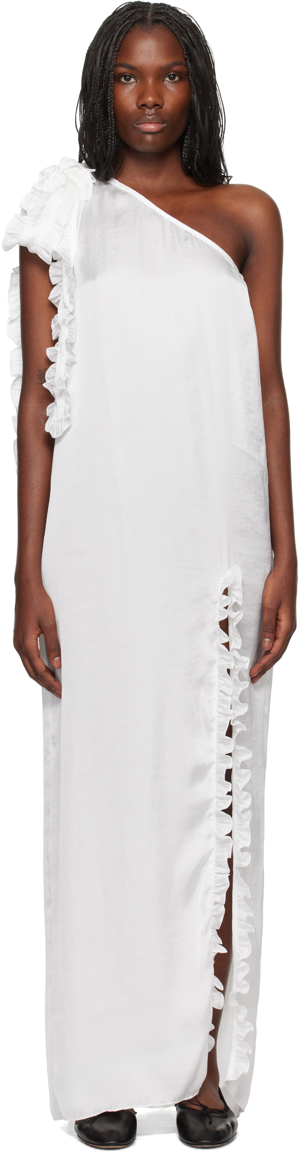 Kika Vargas SSENSE Exclusive White Aretha Maxi Dress