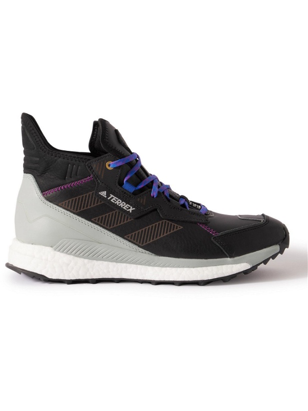 Photo: adidas Sport - Terrex Free Hyperblue Leather Hiking Shoes - Black