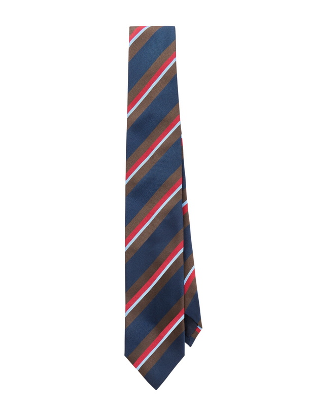 Photo: Drake's - 7cm Striped Silk and Cotton-Blend Tie