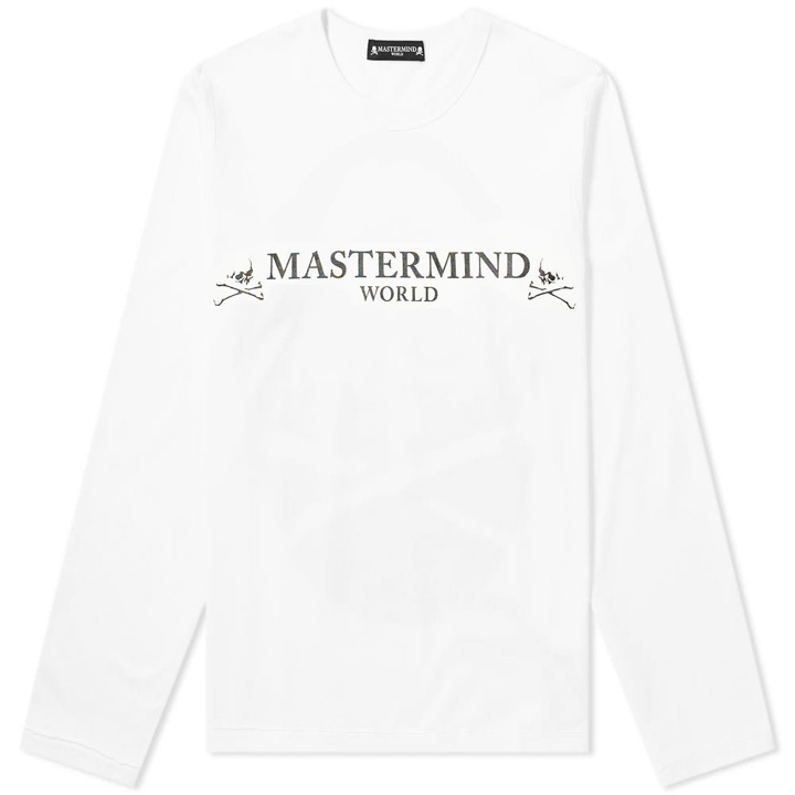 Photo: MASTERMIND WORLD Long Sleeve Logo Tee White