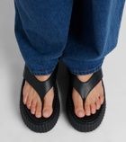 Chloé Nama leather platform thong sandals