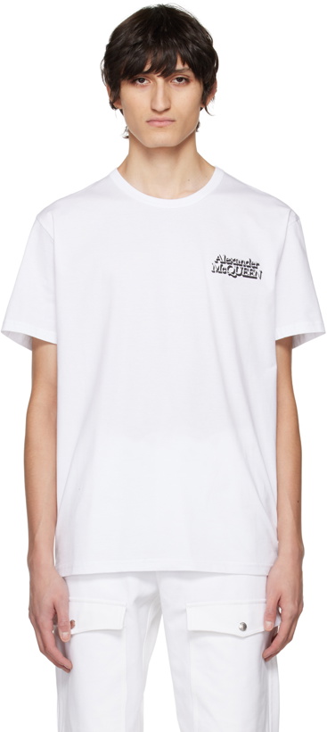 Photo: Alexander McQueen White Embroidered T-Shirt