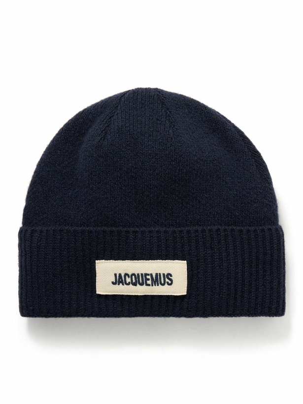 Photo: Jacquemus - Logo-Appliquéd Merino Wool Beanie