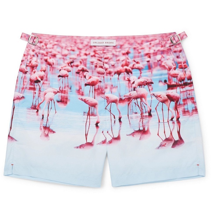 Photo: Orlebar Brown - Bulldog Mid-Length Printed Swim Shorts - Men - Pink
