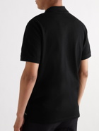 ALEXANDER MCQUEEN - Slim-Fit Embroidered Cotton-Piqué Polo Shirt - Black